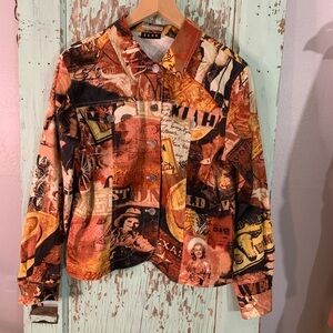 Women’s vintage ELCC Western inspired button-up long sleeve